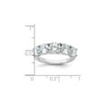 thumbnail image 4 of Gem & Harmony Sterling Silver Five Stone Band Ring with Cubic Zirconia (CZ)s for Women, 4 of 6