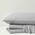 thumbnail image 4 of Comfort Classics Peached Percale 100% Cotton Sheet Set, Grey, Cal King, 4 of 9