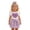 Purple, variant on Toddler Girls Fly Sleeve Ribbed Tops T Shirt Ruffles Skirts Headbands Outfits Baby Girl Clothes Size 3 Months