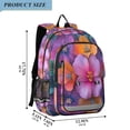 thumbnail image 2 of FORMRS Unisex School Backpack 17" Student Travel Bag with Laptop Compartment, Large Purple Flowers, 2 of 7