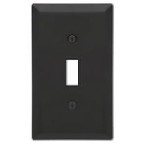 Amerelle 163TMB Black 1 Gang Stamped Steel Toggle Wall Plate
