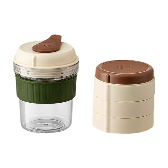 yotijay Coffee Cup with Tray Travel Mug Ice Drink Mug Reusable Iced Tea Cup