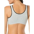 thumbnail image 4 of Fruit of the Loom Women's Racerback Style Cotton Sports Bra, 3-Pack, Style-9012, 4 of 7