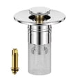 thumbnail image 1 of BUYISI Bathroom Sink Drain Strainer Multipurpose Drain Stainless Steel Strainer(2Pcs), 1 of 8