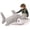 43'' Hammerhead Shark-Gray, variant on MaoGoLan 51'' Soft Shark Stuffed Animal Stuffed Shark Toy Giant Shark Body Pillow Ocean Plush Toy