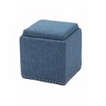 thumbnail image 1 of Chase Fabric Ottoman With Flip Tray Lid (Blue), 1 of 4
