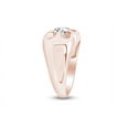 thumbnail image 3 of AFFY 5/8 Carat Round White Natural Diamond Solitaire Men's Wedding Band Ring In 14k Solid Rose Gold (0.63 Cttw) Ring Size-13, 3 of 6