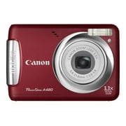Canon PowerShot A480 - Digital camera - compact - 10.0 MP - 3.3x optical zoom - red