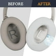 thumbnail image 3 of SOULWIT Cooling Gel Ear Pads Cushions Replacement for Bose QuietComfort 45 (QC45)/QuietComfort SE (QC SE)/Quiet Comfort Wireless Over-Ear Headphones, Earpads with Ice Silk Fabric - White, 3 of 6