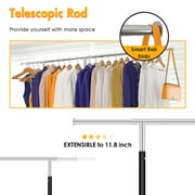 Also Go Heavy Duty Clothes Rack, 410 LBS Clothing Rack with Wheels Rolling, Clothes Racks for Hanging Clothes Adjustable, Portable Garment Rack Heavy Duty, Black