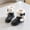 Black, variant on Eltusu Girls Winter Snow Boots, Mid-Calf No Slip Warm Princess Windproof Boots Black Size 12 Little Kids