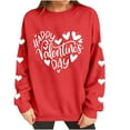 thumbnail image 5 of BLVB Valentines Day Sweatshirt for Women Love Heart Long Sleeve Shirts Casual Crewneck Loose Valentine Pullover Tops Gifts for Ladies, 5 of 7
