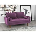 thumbnail image 5 of Uspridefurniture Womble Velvet 2 Pcs Living Room Set, Loveseat Sofa, Purple, 5 of 6