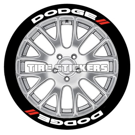 DODGE Tire Stickers - White - 1.25