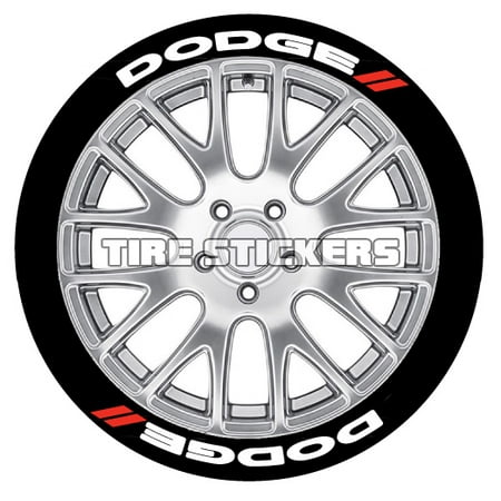 - DODGE Tire Stickers - White - 1.25
