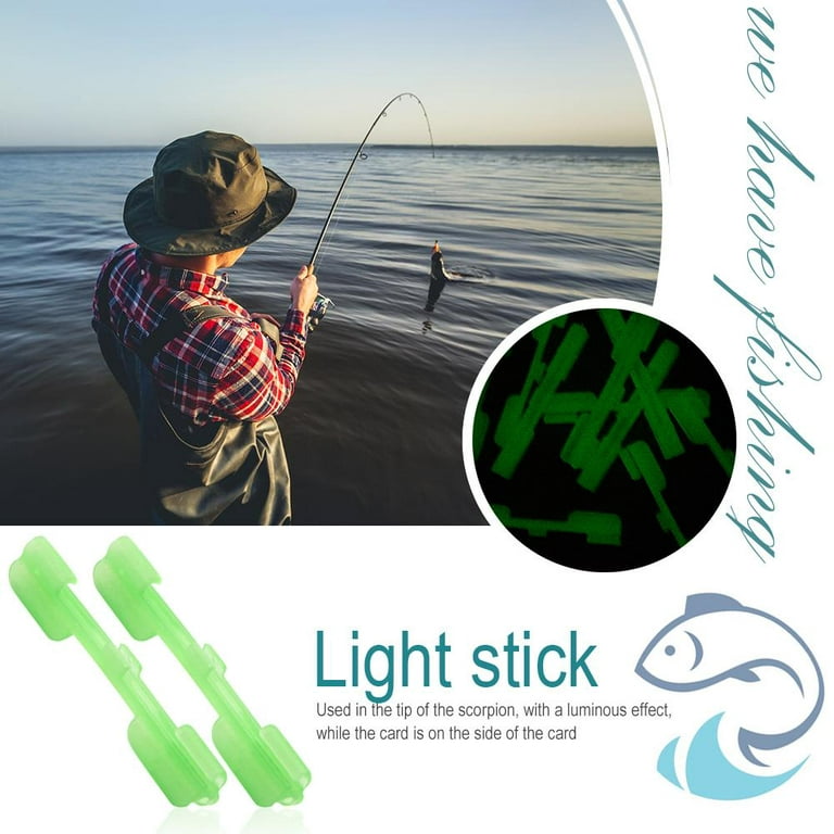 Kotyreds 10pcs Fishing Glow Stick Clip Fluorescent Light Sticks