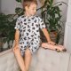 thumbnail image 4 of Fotbe Poodle Dog Pijama Estampada de 2 Piezas para Niños – Ropa de Dormir de Manga Corta Cómoda para Niños y Niñas, Camiseta y Shorts de Algodón-3X-Large, 4 of 6