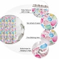 thumbnail image 3 of Easter Bathroom Shower Curtains with 12 Hooks Polyester Waterproof Shower Curtain for Stalls and Bathtubs Spring Cute Colorful Eggs Bunny Flower Plant Decorative Bathroom Privacy Curtain 72x78 Inches, 3 of 9