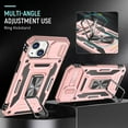 thumbnail image 3 of 14 Plus case,iPhone 14 Plus case for Woman with Sliding Lens Cover and Kickstand Shockproof Case,TPU Durable Rugged Bumper Textured Matte Hybrid Design for iPhone 14 Plus case（Rose Gold）, 3 of 12