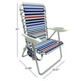 Mainstays Aluminum Bungee Beach Chair, Red White & Blue Stripe
