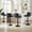 Black, variant on RESTWORLD 2PCS Khaki Adjustable 360° Swivel Bar Stools PU Leather Cushion With Backrest Footrest For Kitchen Island Home Bar Dining Room