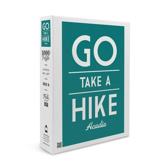 Acadia National Park, Maine, Go Take a Hike, Simply Said (1000 Piece Puzzle, Size 19x27, Challenging Jigsaw Puzzle for Adults and Family, Made in USA)