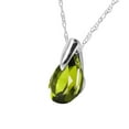 thumbnail image 2 of Galaxy Gold GG 14K White Gold 0.68 Carat Peridot Pendant Necklace - August Birthstone - Warmth & Prosperity - 16" to 24" - Fine Jewelry for Women, 2 of 2