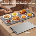 thumbnail image 6 of Extra Large Warming Mat for Food 35"x16", Electric Food Warmer Trays for Parties Buffet, 6 Temp Levels & 6-Hour Timer, Auto Shut-Off, Full Surface Heating, Gray, 6 of 8