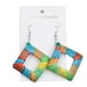 thumbnail image 4 of Pendientes colgantes geométricos en cordón de de color brillante Boho Lady Ear Stud Salvador pendientes colgantes geométricos, 4 of 9