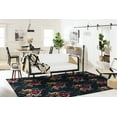 thumbnail image 3 of SAFAVIEH Jardin Rumen Floral Wool Area Rug, Black/Pink, 6' x 6' Square, 3 of 9