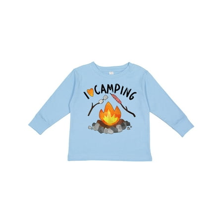 

Inktastic I Love Camping- Campfire Hot Dog Marshmallows Gift Toddler Boy or Toddler Girl Long Sleeve T-Shirt