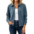 thumbnail image 6 of Tqcoqu Faux Suede Bomber Jacket for Women Fall Fashion 2026 Casual Zip Up Oversized Trendy Winter Clothing Outerwear Coats, 6 of 8