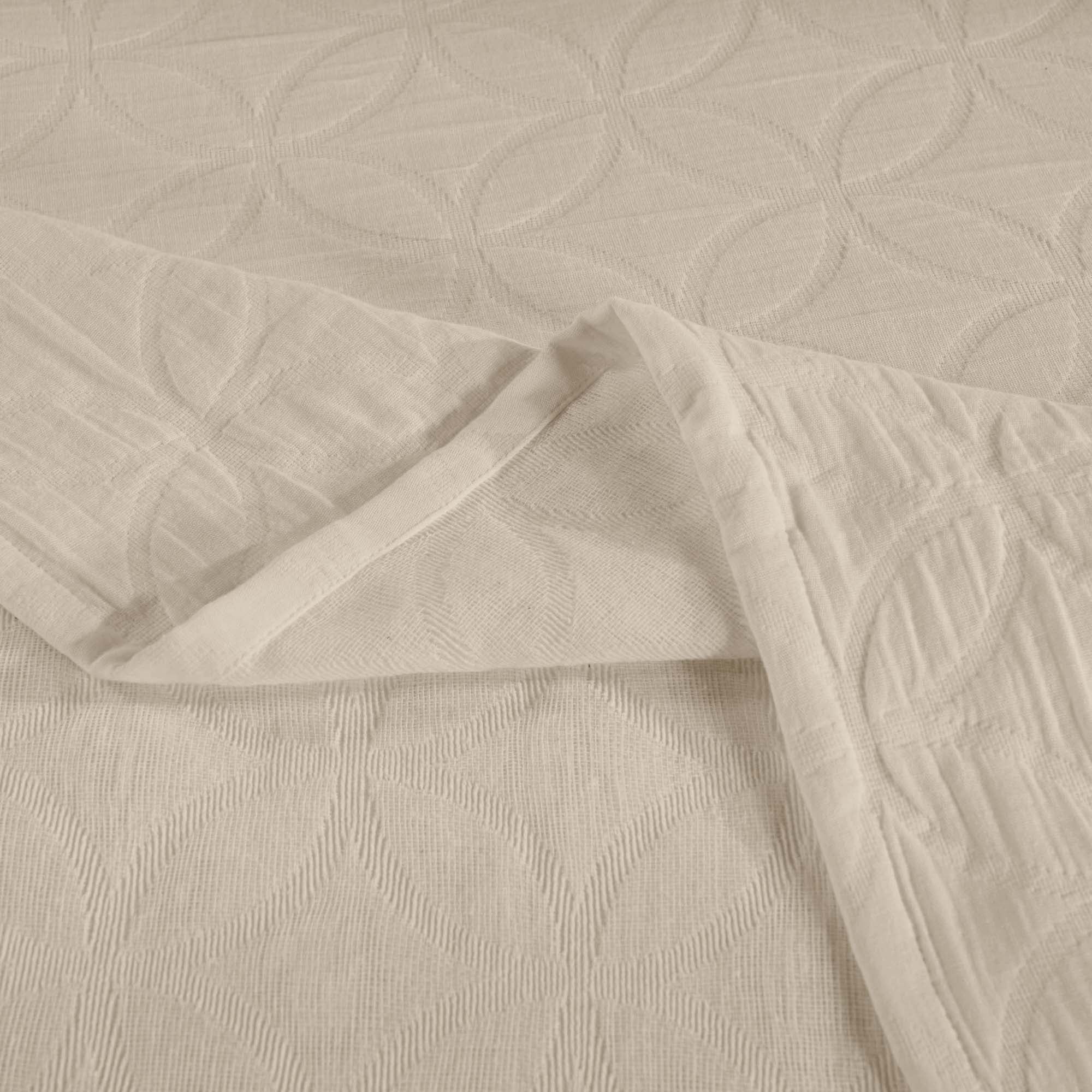 Superior 3-Piece Serenity Cotton Matelasse Ivory Bedspread Set, King