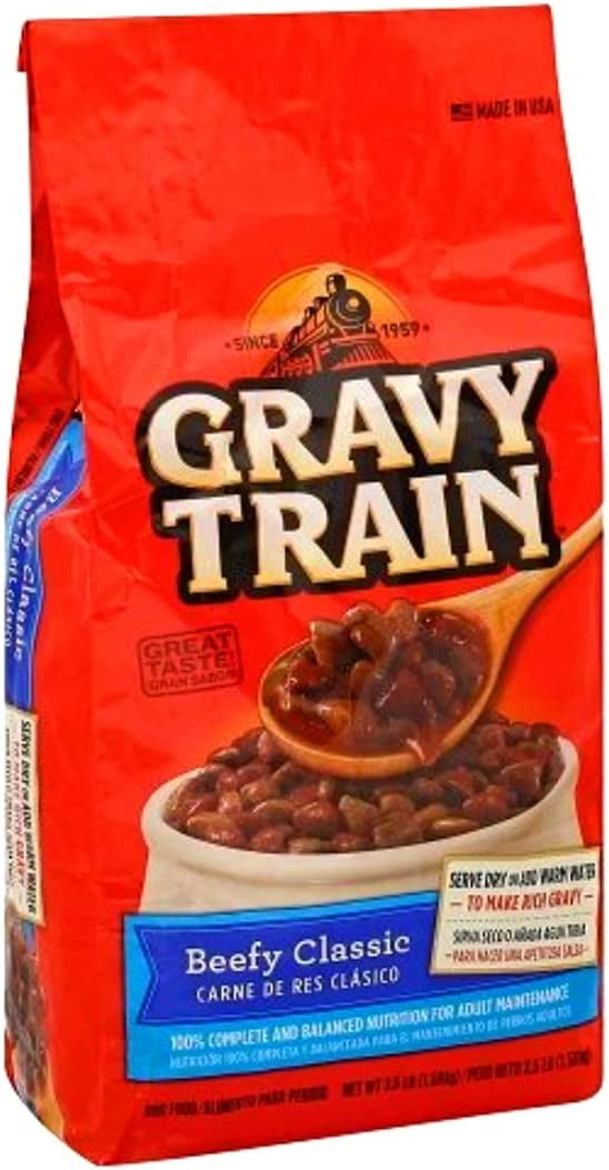 Gravy Train Beefy Classic Dry Dog Food, 3.5 Pound Bag (Pack of 3