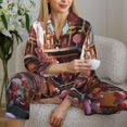 thumbnail image 6 of Rateoe fairy-tale-world-with-delicious-candy Pattern Womens Pajamas Set Long Sleeve Sleepwear Button Down Nightwear Soft Cotton Pj Lounge Sets-Small, 6 of 7