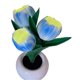 thumbnail image 1 of LED Tulip Night Light with Ceramic Fower Pot, LED Simulation Tulip Table Lamp Birthday Gift for for Women Mom, 1 of 5