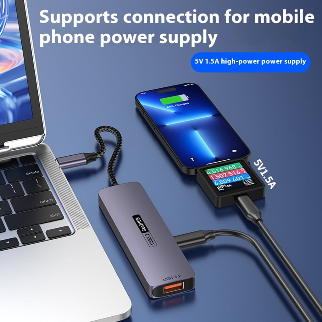 USB 3.2 Type C Hubs 10Gbps PD100W 140W Fast Charging 4K 60Hz HDTV Adapters For Computer Tablets External Drive