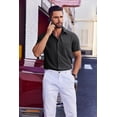thumbnail image 6 of COOFANDY Mens Wrinkle Free Button Up Shirts Short Sleeve Fitted Casual Dress Shirts Summer Vacation Shirts with Pocket, 6 of 8
