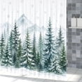 thumbnail image 3 of Tchckioa Shower Curtain for Bathroom,Waterproof Hooks Bath Curtain,Winter Snow Mountain,72x72, 3 of 6