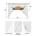 thumbnail image 6 of Highland Cattle Swag Valance and Tier Curtains Set Farmhouse Cow Funny Animal Kitchen Curtains 3 Piece Set Rod Pocket Panels for Bedroom Cafe 56x36 inch, 6 of 6
