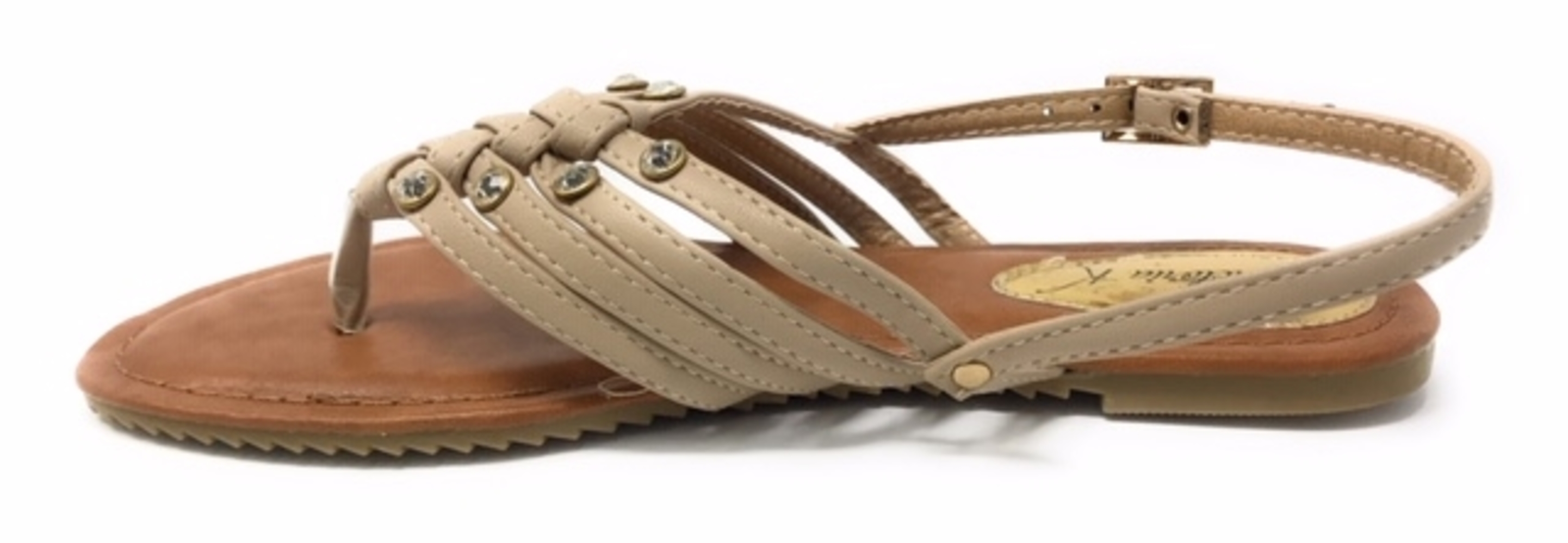 Victoria K Women's Braided And Rhinestone Sandals