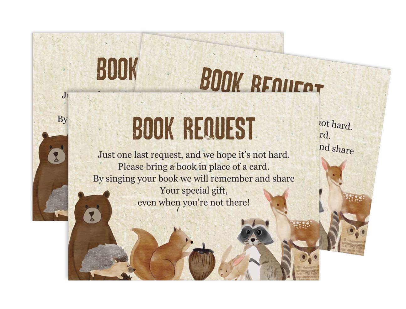 Inkdotpot 30Jungle Animals Gender Neutral Baby Shower Book Request Cards Bring A Book Instead Of A Card Baby Shower Invitations Inserts Games
