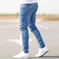 thumbnail image 7 of Mens Jeans Slim Fit Skinny Denim Stretch Tapered Jean Pants Blue XL, 7 of 7