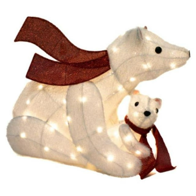 Alta Innova G48 SS202229 31 & 14 Po. LED Éclairé Polar Bear Famille - Ensemble de 2