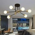 thumbnail image 3 of Nordic Iron Chandelier Ceiling Light Pendant Light for Hallway Kitchen 6 Lights, 3 of 8