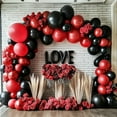 thumbnail image 6 of 98pcs Red and Black Balloon Arch Set, Latex Material, for Wedding, Engagement, Valentine'S Day, Birthday, Mother'S Day, Halloween, Anniversary, Graduation Ceremony, Indoor and Outdoor Decoration, 6 of 8