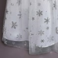 thumbnail image 6 of USNSM (5-14 Years) Children's Dress Girl's Sleeveless Princess Dress Long Snowflake Pattern Print Mesh Dress 120-160 Size White 11-12 Years, 6 of 9