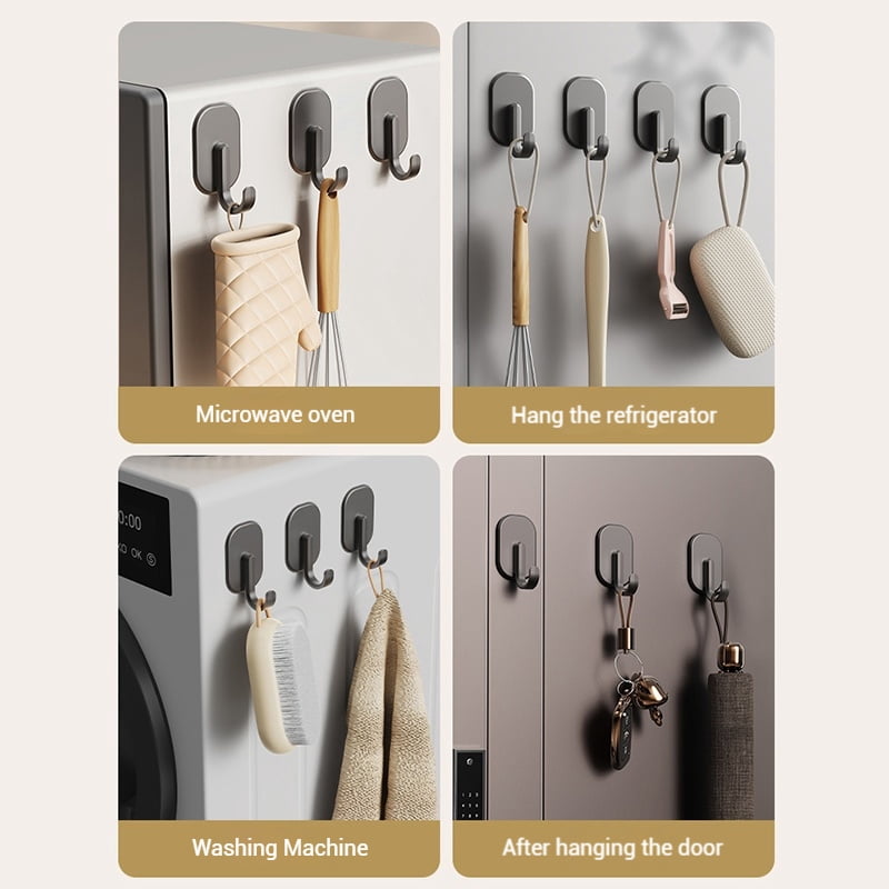 4/10PCS Strong Magnetic Hooks Kitchen Key Magnetic Hook Fridge Multi-Purpose Storage Hooks Bathroom Hanger Fridge Storage