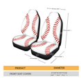 thumbnail image 5 of Xoenoiee Baseball Ball Pattern Auto Seat Covers Car Accessories for Interior Decor, Car Front Seat Covers, Universal Fit Most Cars SUV Truck, 5 of 6