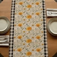 thumbnail image 5 of Table Runners 72 Inches Long Dress Scarves, Spring Daisy Farmhouse Kitchen/Dining Table Runner, Coffee Tablerunners, Country Vintage Yellow White Floral Leaf Plaid 18x72 Inch, 5 of 9
